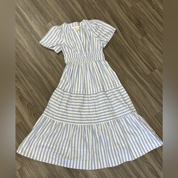 NWT Anthropologie blue and white striped Somerset maxi dress - Picture 2 of 3